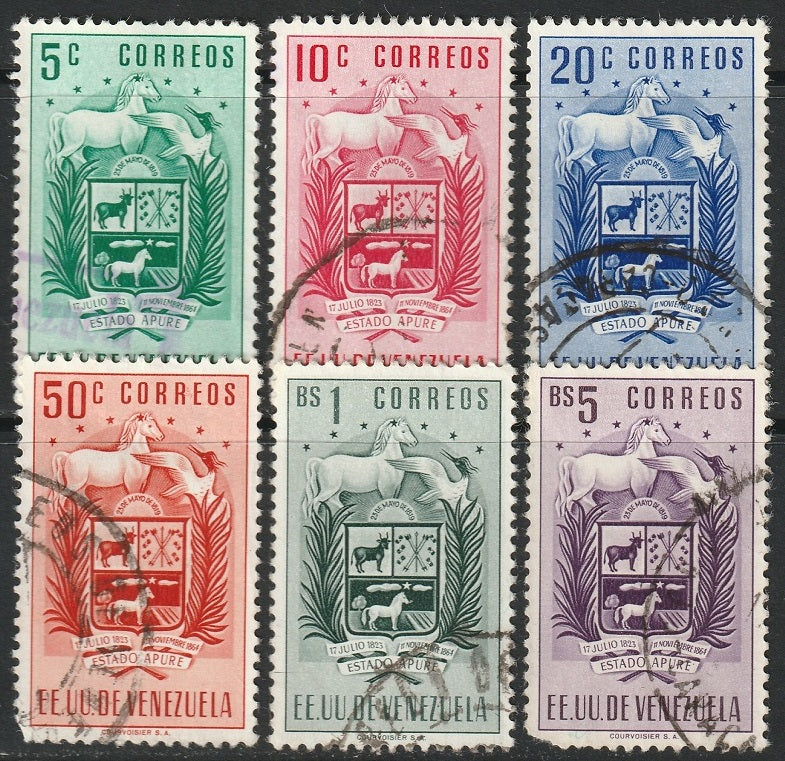 Venezuela 1951 Sc 597-8,600-3 partial set used