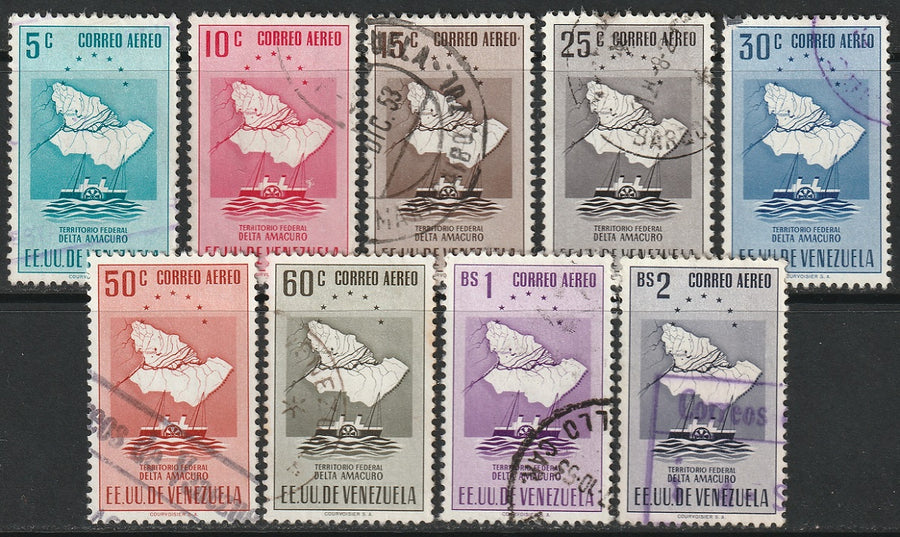 Venezuela 1951 Sc C446-54 air post set used