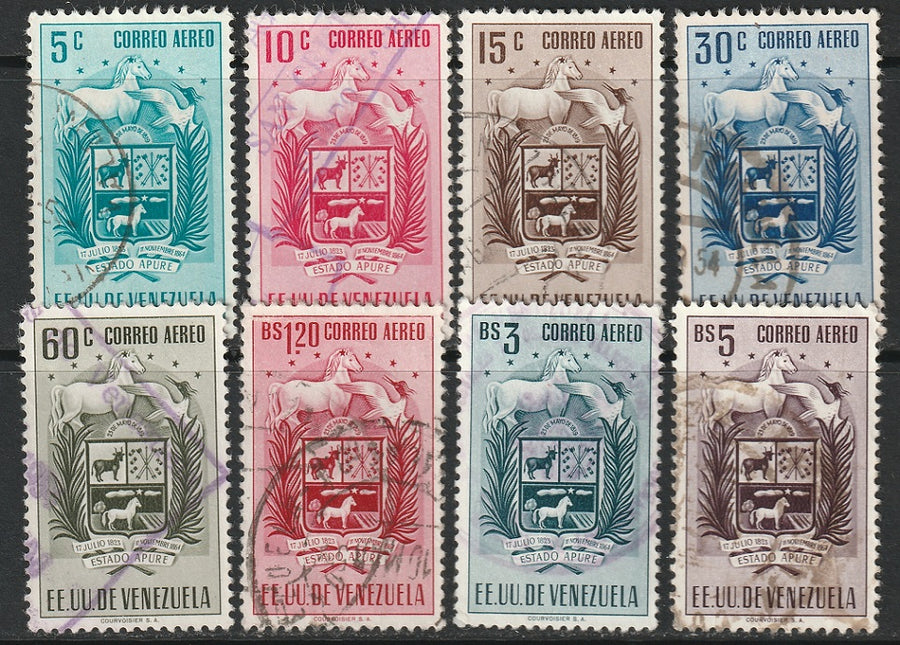 Venezuela 1954 Sc C509-16 air post partial set used