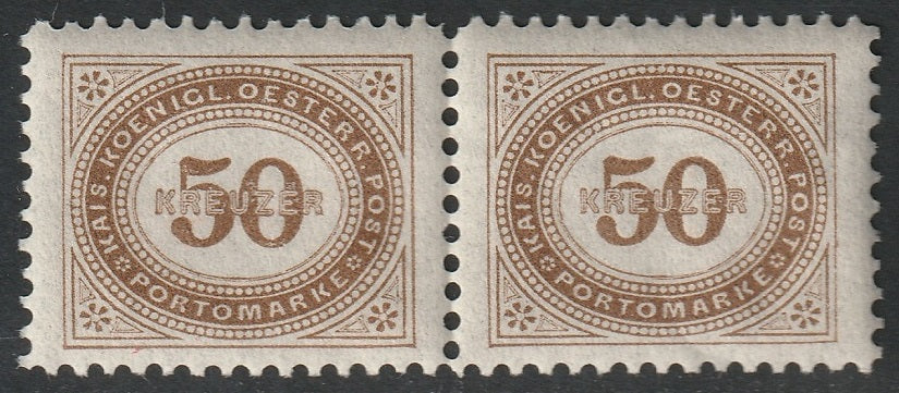 Austria 1894 Sc J9 postage due pair MNH**