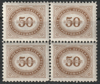 Austria 1894 Sc J9 postage due block MNH**