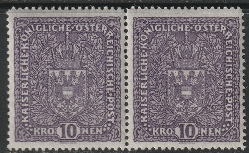 Austria 1917 Sc 167 pair MNH** violet