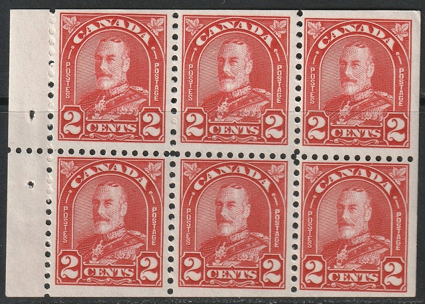 Canada 1930 Sc 165b booklet pane MNH**