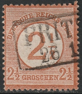 Germany 1874 Sc 27 used Pritz cancel