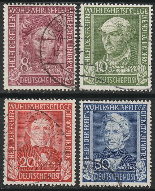 Germany 1949 Sc B310-3 set used