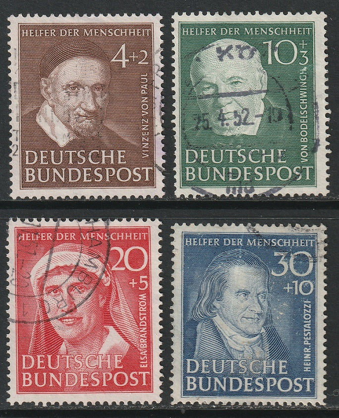 Germany 1951 Sc B320-3 set used