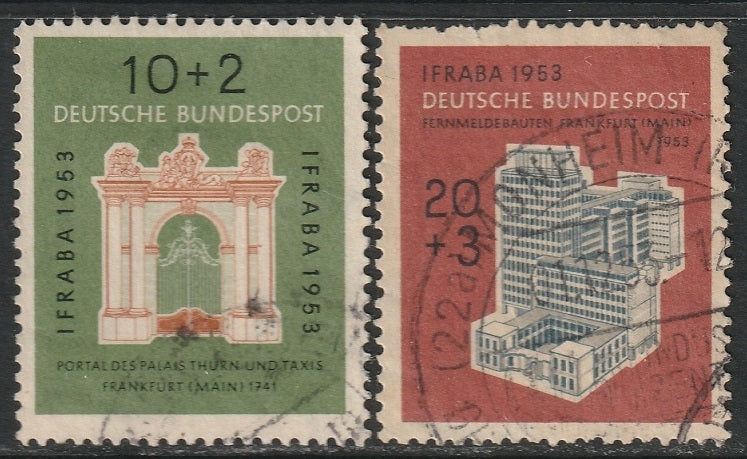 Germany 1953 Sc B332-3 set used