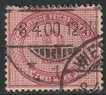 Germany 1899 Sc 36e used carmine lilac