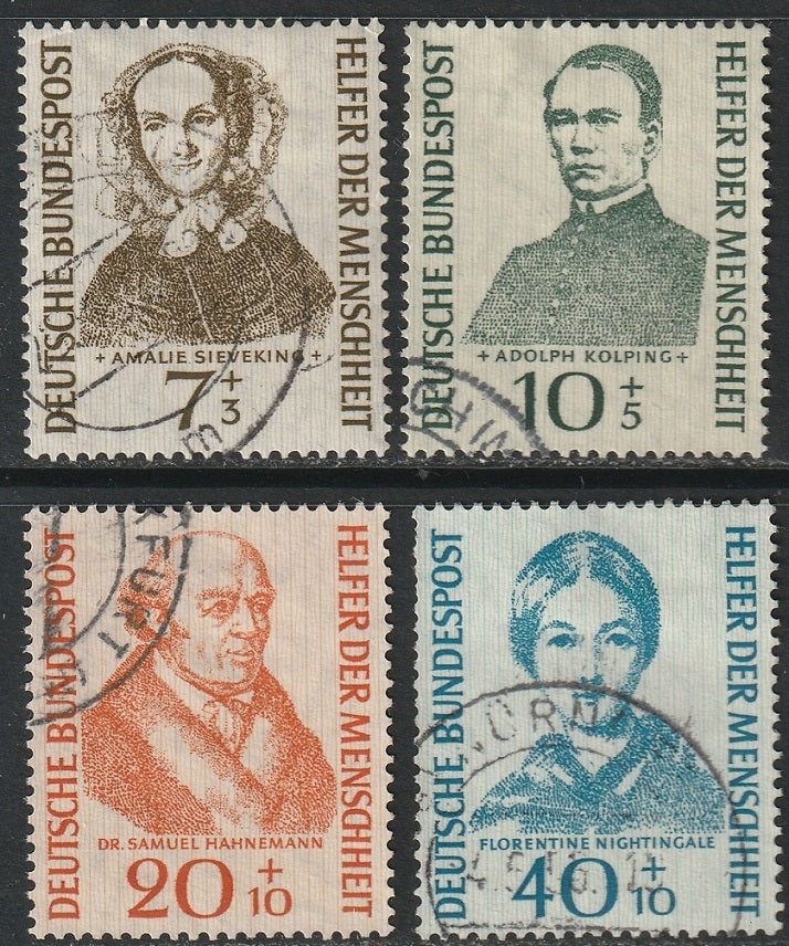 Germany 1955 Sc B344-7 set used