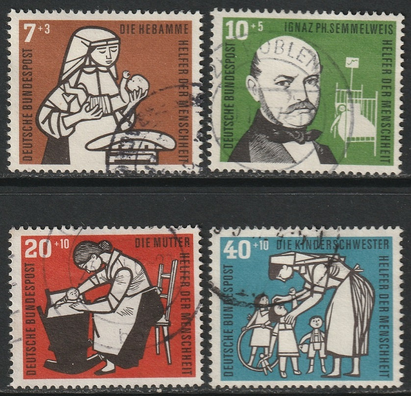 Germany 1956 Sc B350-3 set used