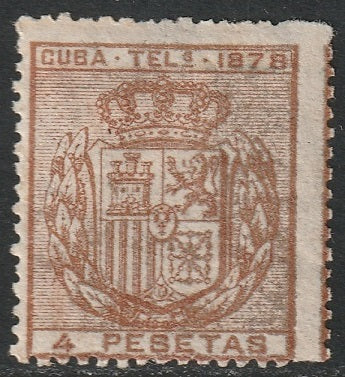 Cuba 1878 Ed 45 telegraph MH* some disturbed gum