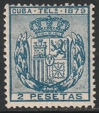 Cuba 1879 Ed 47 telegraph MH*