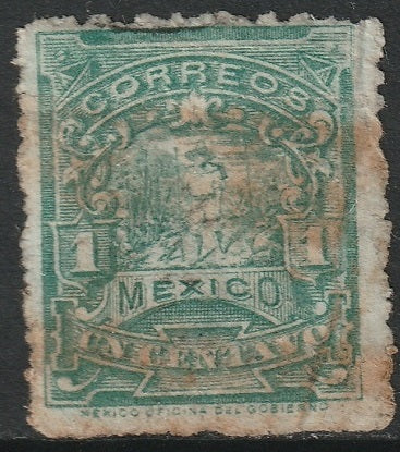 Mexico 1897 Sc 242d used sideways watermark stained