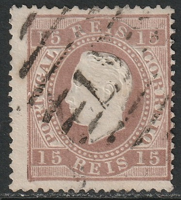 Portugal 1875 Sc 38a used "37" Ribaldeira cancel perf 13.5