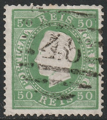 Portugal 1870 Sc 42 used "46" Porto cancel green perf 12.5