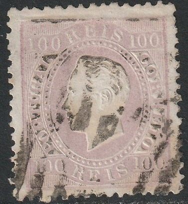 Portugal 1871 Sc 45 used pale lilac perf 12.5