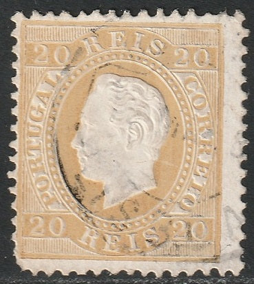 Portugal 1870 Sc 39e used perf 12.5