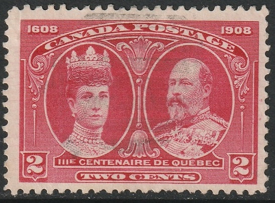 Canada 1908 Sc 98i used hairlines on left light cancel