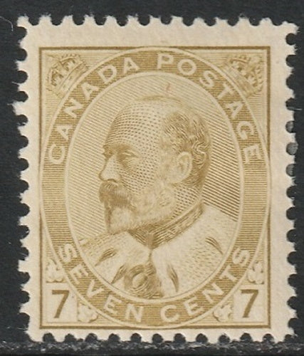 Canada 1903 Sc 92c/ii MLH* yellow olive