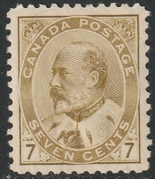 Canada 1903 Sc 92d/iii MH* straw streaky gum