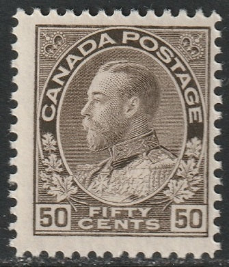 Canada 1925 Sc 120 MNH** black brown dry printing