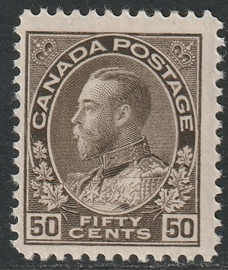 Canada 1925 Sc 120 MLH* black brown dry printing