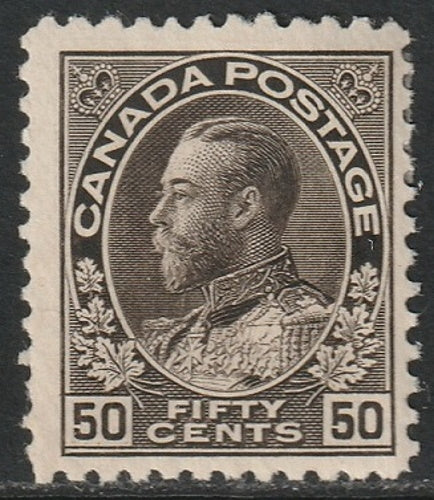 Canada 1925 Sc 120a MH* black wet printing some disturbed gum