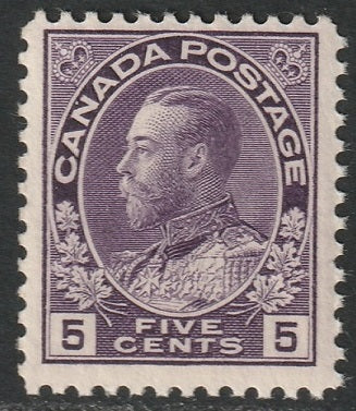 Canada 1922 Sc 112 MNH** violet wet printing gum crease