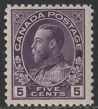 Canada 1924 Sc 112a MNH** thin paper deep violet wet printing