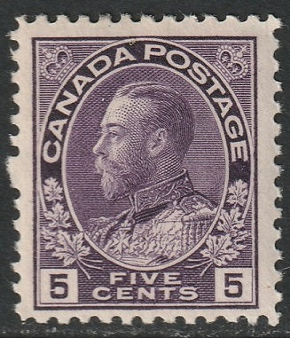 Canada 1922 Sc 112 MLH* violet wet printing