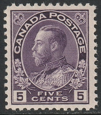 Canada 1922 Sc 112 MLH* violet wet printing