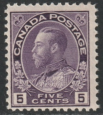 Canada 1922 Sc 112 MLH* violet wet printing