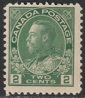 Canada 1923 Sc 107e MNH** green dry printing