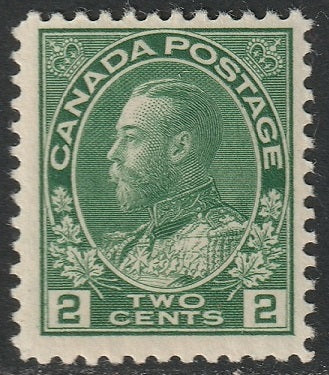 Canada 1923 Sc 107e MNH** green dry printing