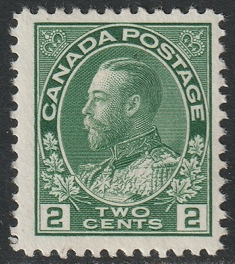 Canada 1923 Sc 107e MLH* green dry printing