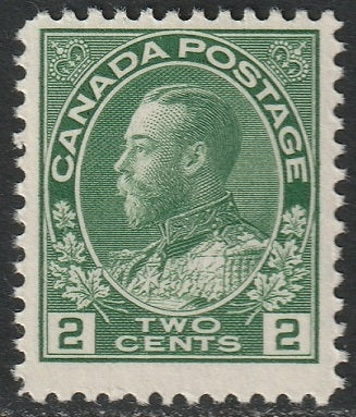 Canada 1923 Sc 107e MLH* green dry printing