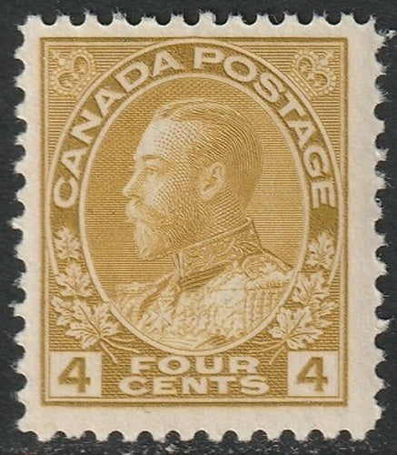 Canada 1925 Sc 110d MNH** yellow ochre dry printing