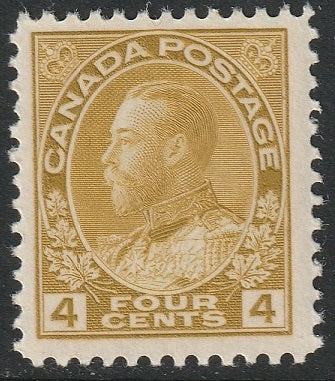 Canada 1925 Sc 110d MNH** yellow ochre dry printing