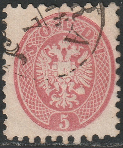 Lombardy Venetia 1864 Sc 22 used Mira cancel