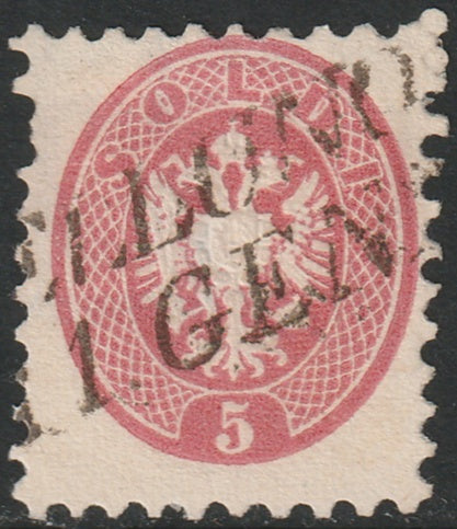 Lombardy Venetia 1864 Sc 22 used Belluno cancel with watermark