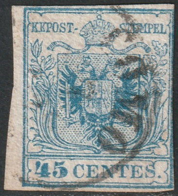 Lombardy Venetia 1855 Sc 6 used Como cancel type III