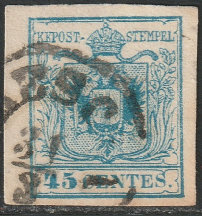 Lombardy Venetia 1854 Sc 6d used Brescia cancel type III