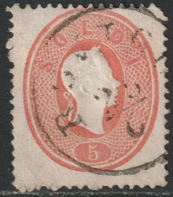 Lombardy Venetia 1861 Sc 13a used Rovigo cancel bright red