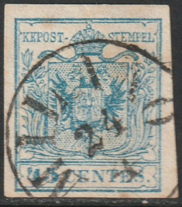 Lombardy Venetia 1854 Sc 6j used Milano cancel type III