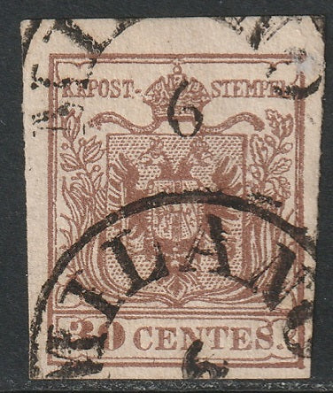 Lombardy Venetia 1850 Sc 5c used Milano cancels type I