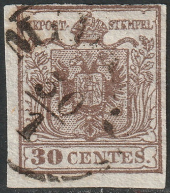 Lombardy Venetia 1850 Sc 5c used Milano cancel type I