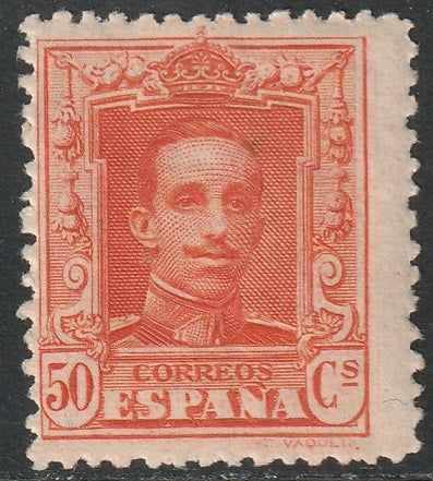Spain 1922 Sc 341a MLH* orange red