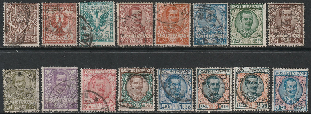 Italy 1901-26 Sc 76-91 set used