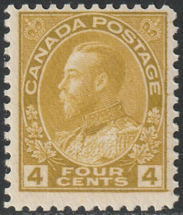 Canada 1922 Sc 110 MNH** olive bistre wet printing