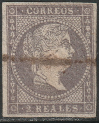 Spain 1856 Sc 43b specimen (muestra)